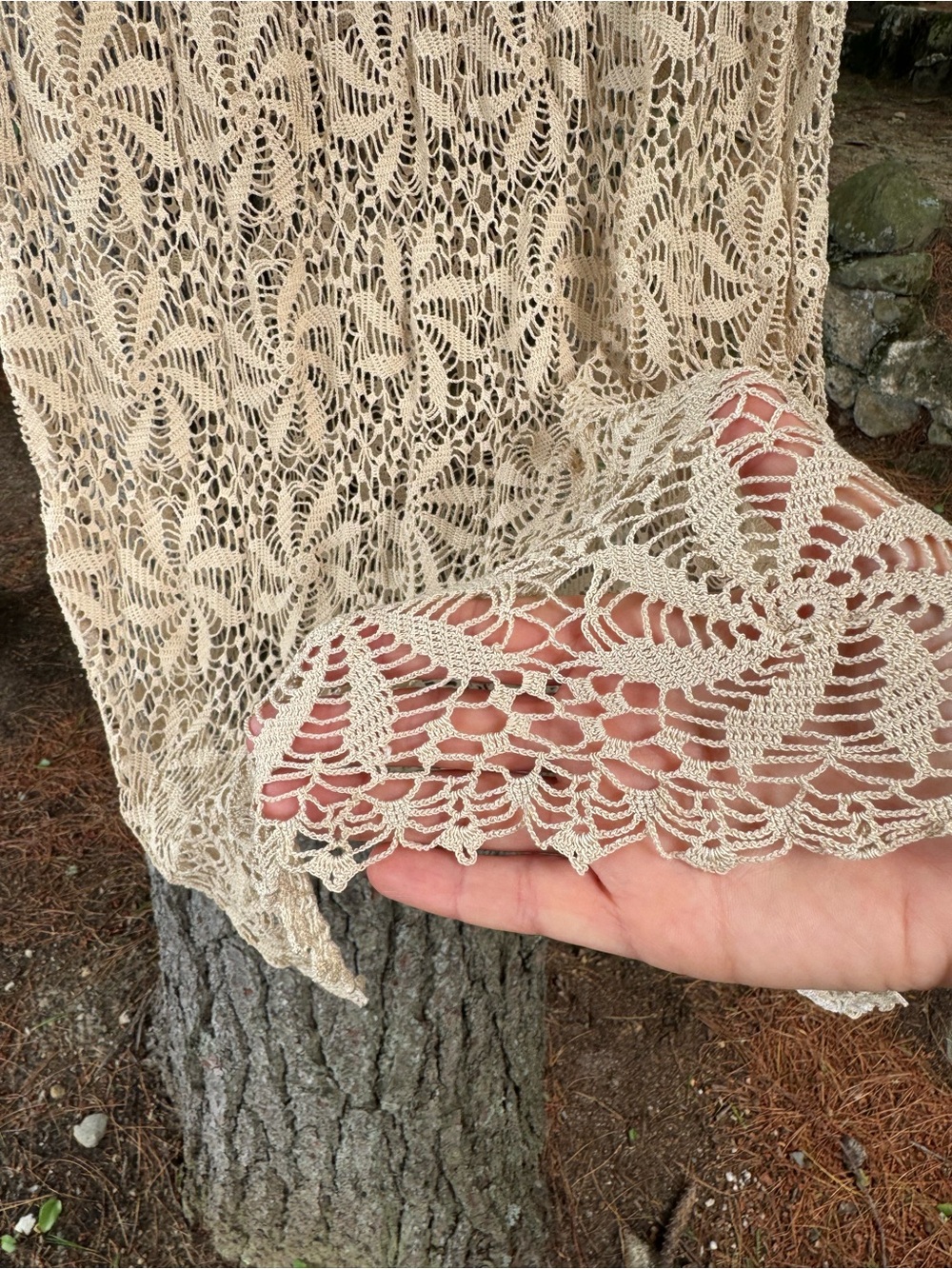 Antique Pinwheel Crochet Skirt S/M Never Worn - Picture 9 of 13